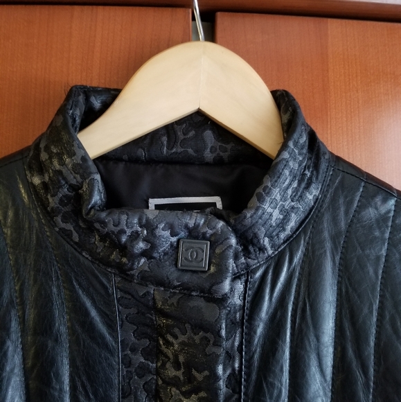 SOLD!!! Chanel Lamb leather &viscose CC logo  Jacket - Picture 5 of 15